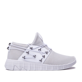 Supra Mens MALLI Cool Grey/white Low Top Shoes | CA-27487